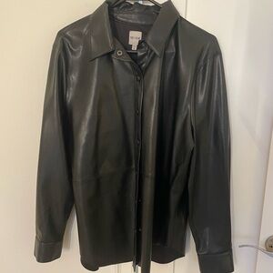 NIC+ZOE Black Leather Jacket for Women